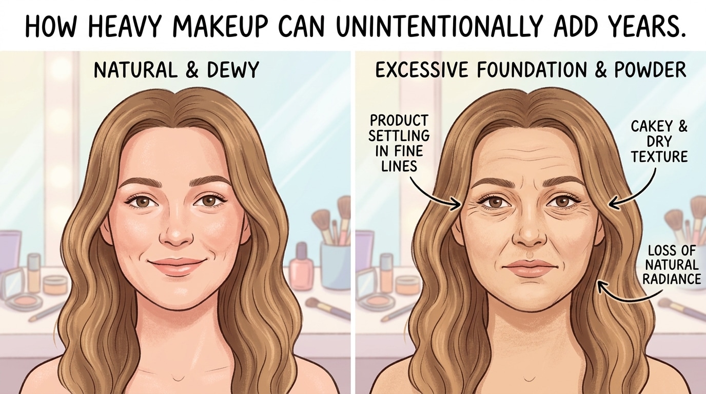 lỗi thường gặp khi đánh phấn khiến bạn già đi