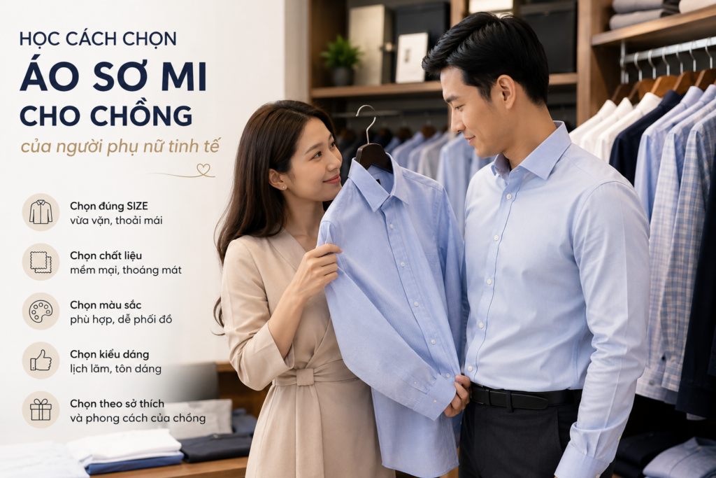 chọn sơ mi cho chồng