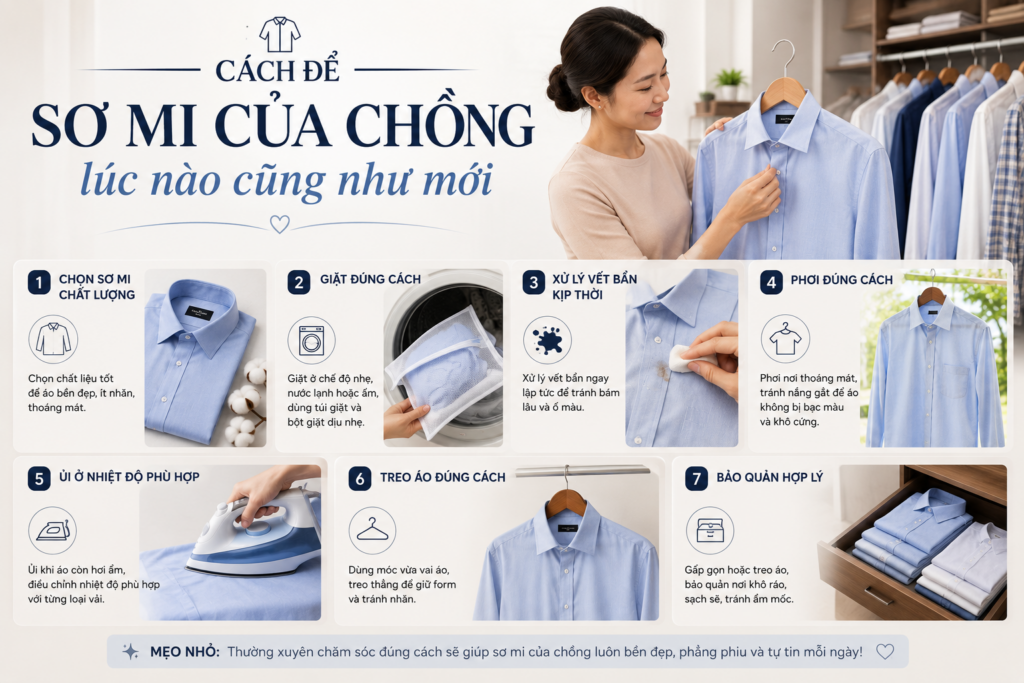 chọn sơ mi cho chồng